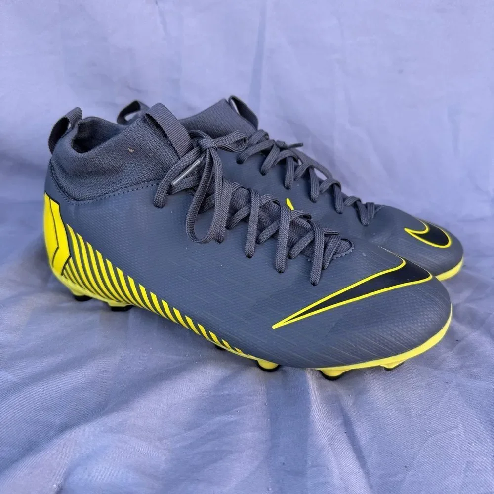 Kids’ 5.5Y Nike Mercurial Superfly VI 6 Academy Soccer Cleats Grey Yellow Black